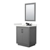 Custom image for Dark Gray with Matte Black Trim / White Quartz / 24
