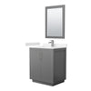 Custom image for Dark Gray with Brushed Nickel Trim / Carrara Cultured Marble / 24