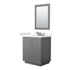 Custom image for Dark Gray with Brushed Nickel Trim / Carrara Cultured Marble / 24