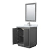 Custom image for Dark Gray with Brushed Nickel Trim / White Carrara Marble / 24