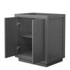 Custom image for Dark Gray with Brushed Nickel Trim / No Mirror