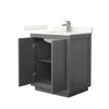 Custom image for Dark Gray with Brushed Nickel Trim / Giotto Quartz / No Mirror