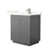 Custom image for Dark Gray with Brushed Nickel Trim / Giotto Quartz / No Mirror