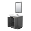 Custom image for Dark Gray with Brushed Nickel Trim / White Cultured Marble / 24