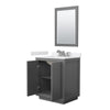 Custom image for Dark Gray with Brushed Nickel Trim / White Cultured Marble / 24