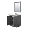 Custom image for Dark Gray with Brushed Nickel Trim / White Quartz / 24