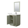 Custom image for Light Green with Brushed Nickel Trim / Carrara Cultured Marble / 24