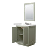 Custom image for Light Green with Brushed Nickel Trim / Carrara Cultured Marble / 24