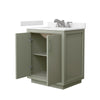 Custom image for Light Green with Brushed Nickel Trim / Carrara Cultured Marble / No Mirror