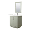 Custom image for Light Green with Brushed Nickel Trim / Giotto Quartz / 24
