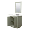 Custom image for Light Green with Brushed Nickel Trim / Giotto Quartz / 24