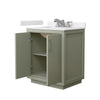 Custom image for Light Green with Brushed Nickel Trim / White Cultured Marble / No Mirror