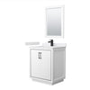 Custom image for White with Matte Black Trim / White Cultured Marble / 24