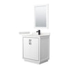 Custom image for White with Matte Black Trim / White Quartz / 24