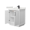 Custom image for White with Matte Black Trim / White Quartz / No Mirror