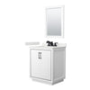Custom image for White with Matte Black Trim / White Quartz / 24