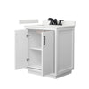 Custom image for White with Matte Black Trim / White Quartz / No Mirror