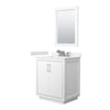 Custom image for White with Brushed Nickel Trim / Carrara Cultured Marble / 24