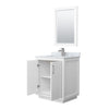 Custom image for White with Brushed Nickel Trim / White Carrara Marble / 24