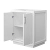 Custom image for White with Brushed Nickel Trim / No Mirror