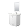 Custom image for White with Brushed Nickel Trim / Giotto Quartz / 24