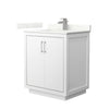 Custom image for White with Brushed Nickel Trim / Giotto Quartz / No Mirror