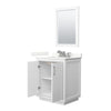 Custom image for White with Brushed Nickel Trim / Giotto Quartz / 24
