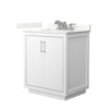Custom image for White with Brushed Nickel Trim / Giotto Quartz / No Mirror