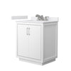 Custom image for White with Brushed Nickel Trim / White Cultured Marble / No Mirror