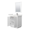 Custom image for White with Brushed Nickel Trim / White Quartz / 24