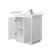 Custom image for White with Brushed Nickel Trim / White Quartz / No Mirror