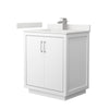 Custom image for White with Brushed Nickel Trim / White Quartz / No Mirror