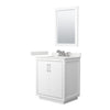 Custom image for White with Brushed Nickel Trim / White Quartz / 24
