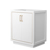 Custom image for White with Satin Bronze Trim / No Mirror