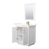 Custom image for White with Satin Bronze Trim / Giotto Quartz / 24
