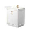 Custom image for White with Satin Bronze Trim / Giotto Quartz / No Mirror