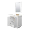 Custom image for White with Satin Bronze Trim / Giotto Quartz / 24