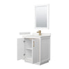 Custom image for White with Satin Bronze Trim / White Quartz / 24