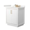 Custom image for White with Satin Bronze Trim / White Quartz / No Mirror