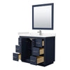 Custom image for Dark Blue with Brushed Nickel Trim / Carrara Cultured Marble / 34