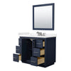 Custom image for Dark Blue with Brushed Nickel Trim / Carrara Cultured Marble / 34