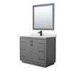 Custom image for Dark Gray with Matte Black Trim / White Carrara Marble / 34