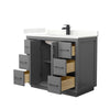 Custom image for Dark Gray with Matte Black Trim / Giotto Quartz / No Mirror