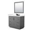 Custom image for Dark Gray with Matte Black Trim / White Quartz / 34