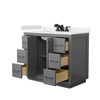 Custom image for Dark Gray with Matte Black Trim / White Quartz / No Mirror
