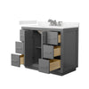Custom image for Dark Gray with Brushed Nickel Trim / Carrara Cultured Marble / No Mirror