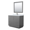 Custom image for Dark Gray with Brushed Nickel Trim / White Carrara Marble / 34