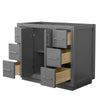Custom image for Dark Gray with Brushed Nickel Trim / No Mirror
