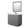 Custom image for Dark Gray with Brushed Nickel Trim / White Cultured Marble / 34
