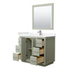 Custom image for Light Green with Brushed Nickel Trim / Carrara Cultured Marble / 34